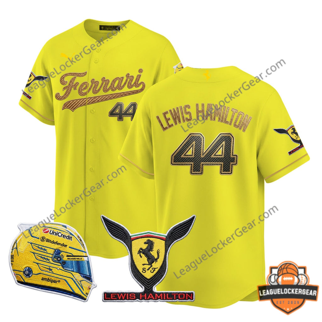 Ferrari Lewis Hamilton 44 Baseball Jersey