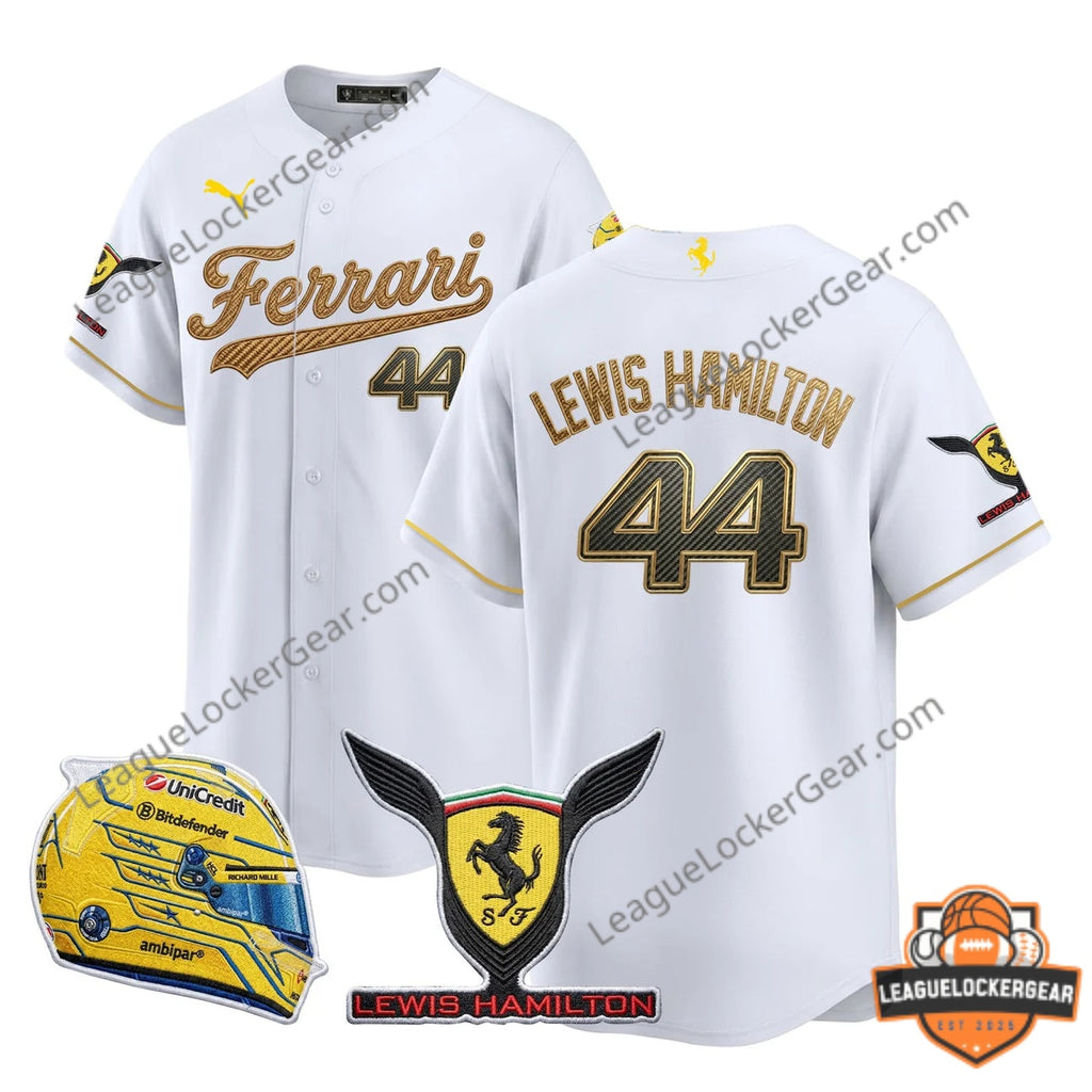 Ferrari Lewis Hamilton 44 Baseball Jersey