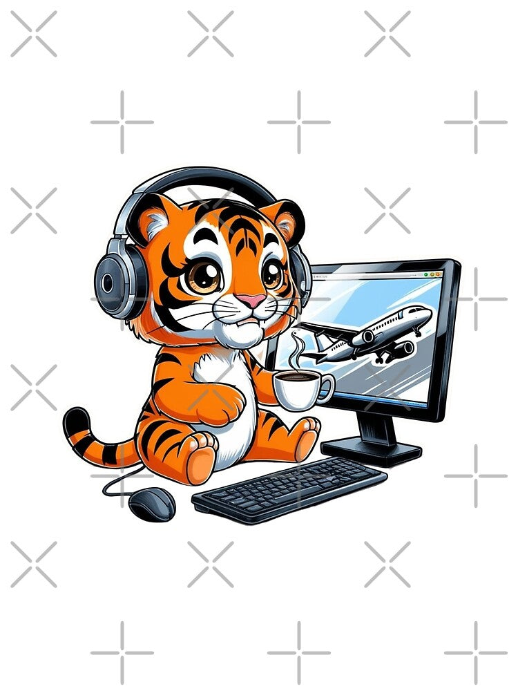 Traveling Geek Tiger - Programmer & Coffee by All Creative Designer