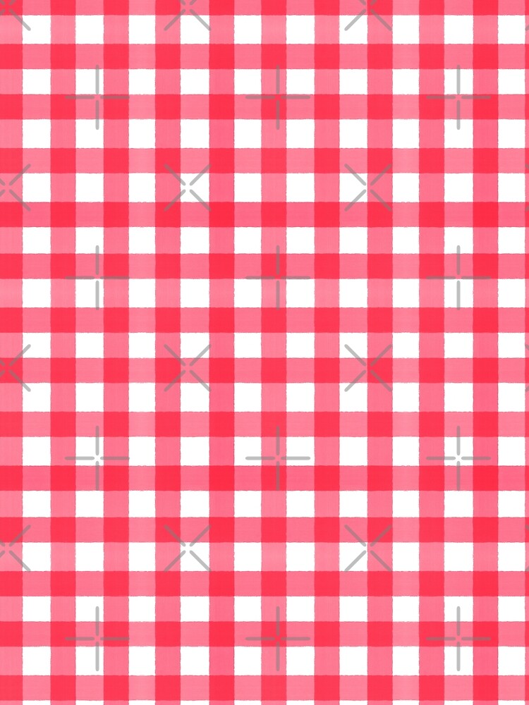 Blush Pink & Coral Watercolor Gingham: Sweet Summer Check by NoemiMarozsan