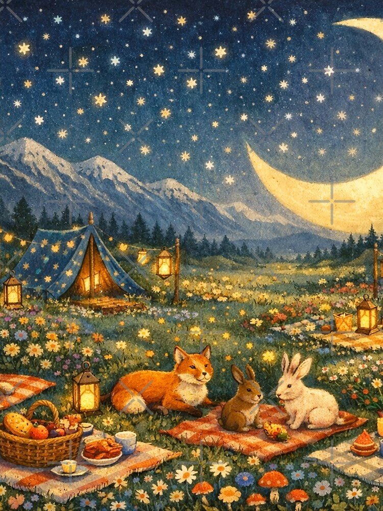 Moonlit Meadow Picnic by H A R L E I G H