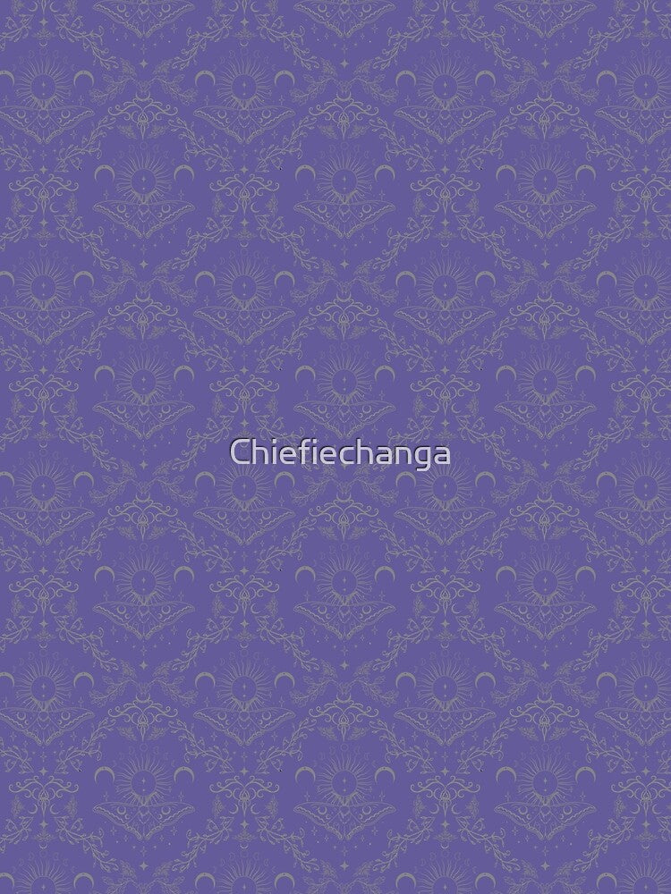 Whimsical Moon Moth Celestial Periwinkle Purple by Chiefiechanga