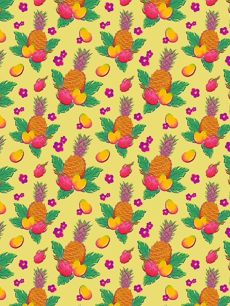 Tropical Fruit Pattern Vintage by Anna Abbate