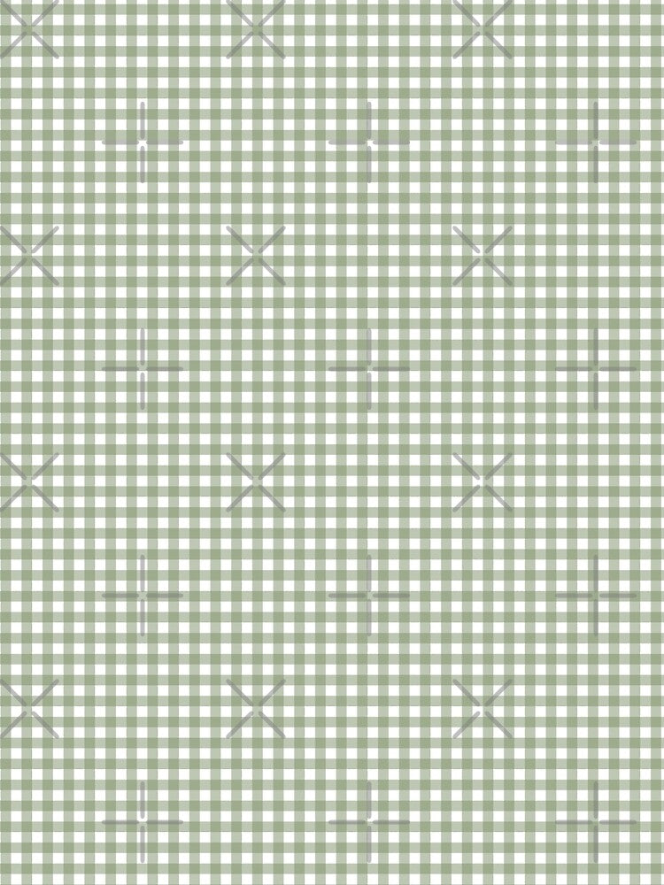 Gingham - sage green and white plaid pattern by Cecca Designs by Cecca-Designs