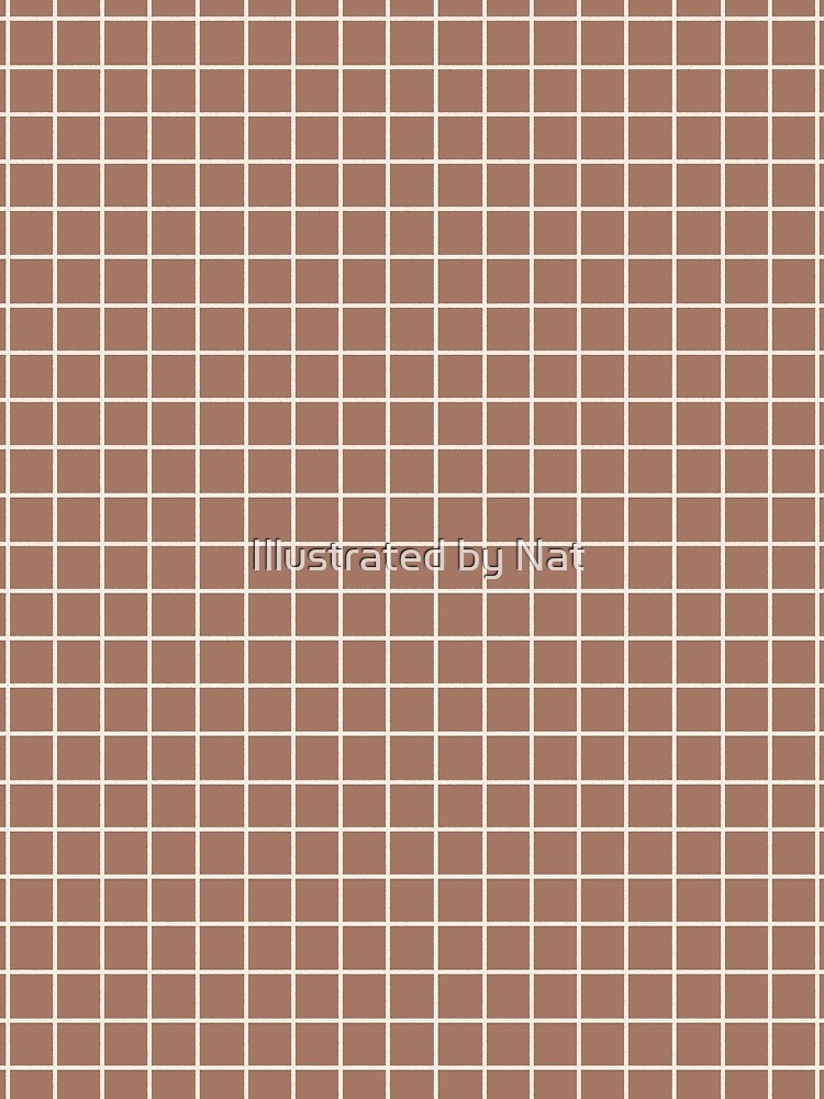 Rustic hand drawn thin lines grid - Mocha mousse by Illustrated by Nat