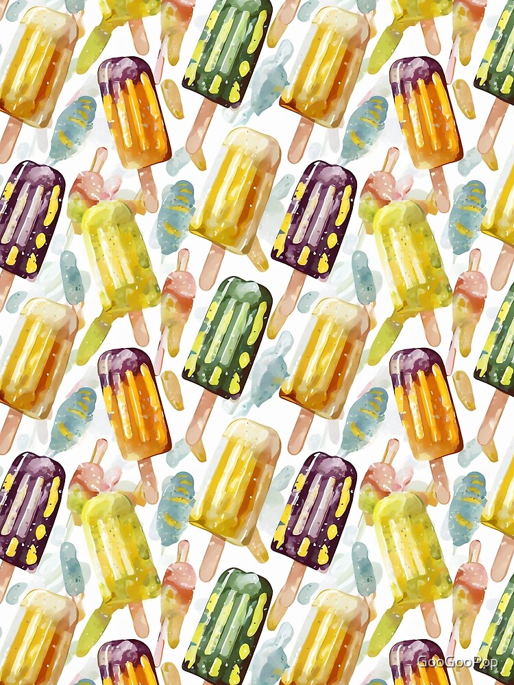 Ice Lolly Pop Art Pattern by GooGooPop