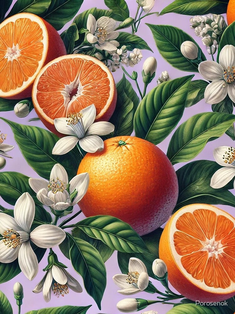 Vintage Juicy Orange Pattern by Porosenok