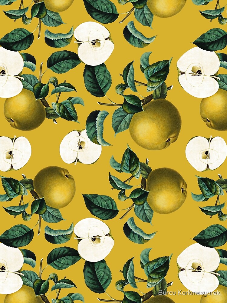 Vintage Fruit Pattern III by Burcu Korkmazyurek