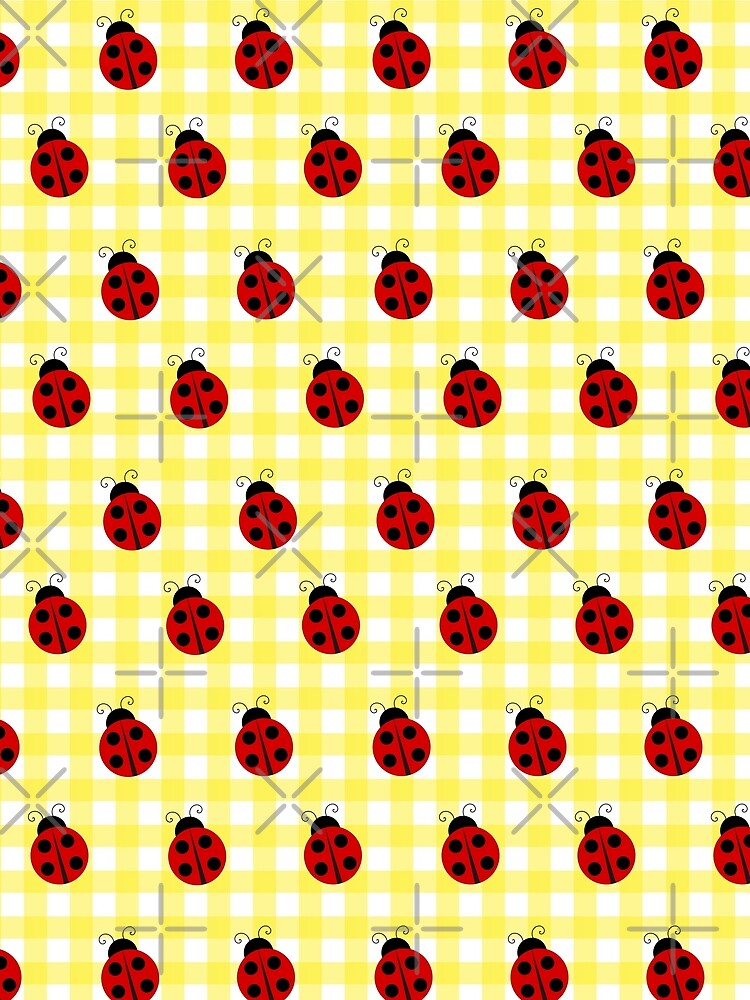Ladybugs on Yellow Gingham by ThisSaysMe