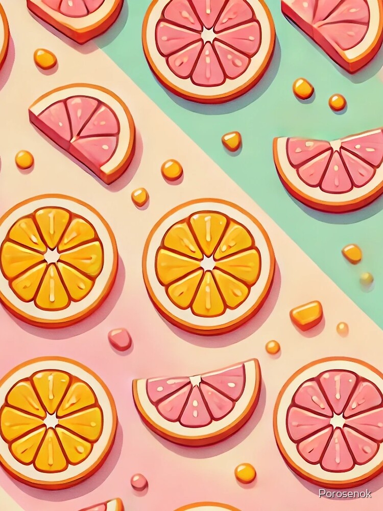 Retro Lemon Slice Pattern by Porosenok