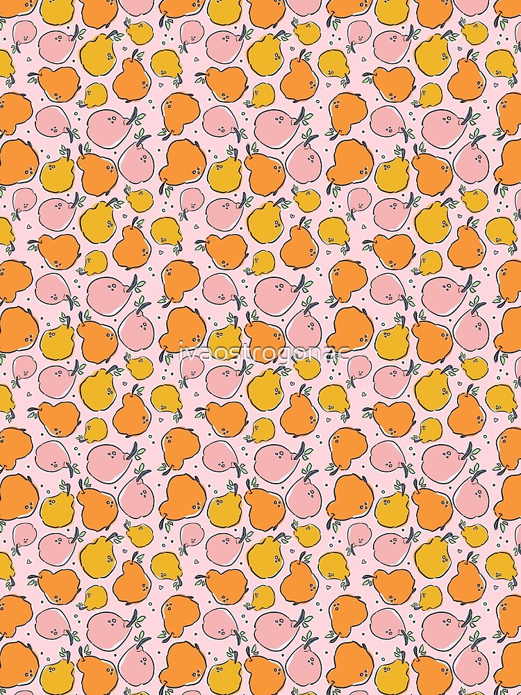 Fruits Pattern Seamless Retro Design by ivaostrogonac