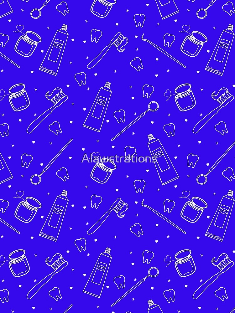 Dental Hygienist Seamless Pattern by Alawstrations