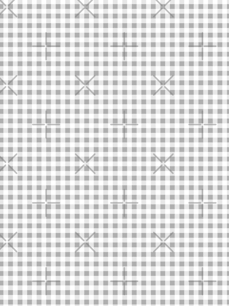 Gingham Pattern Light Grey White by Pinkdeer Designs