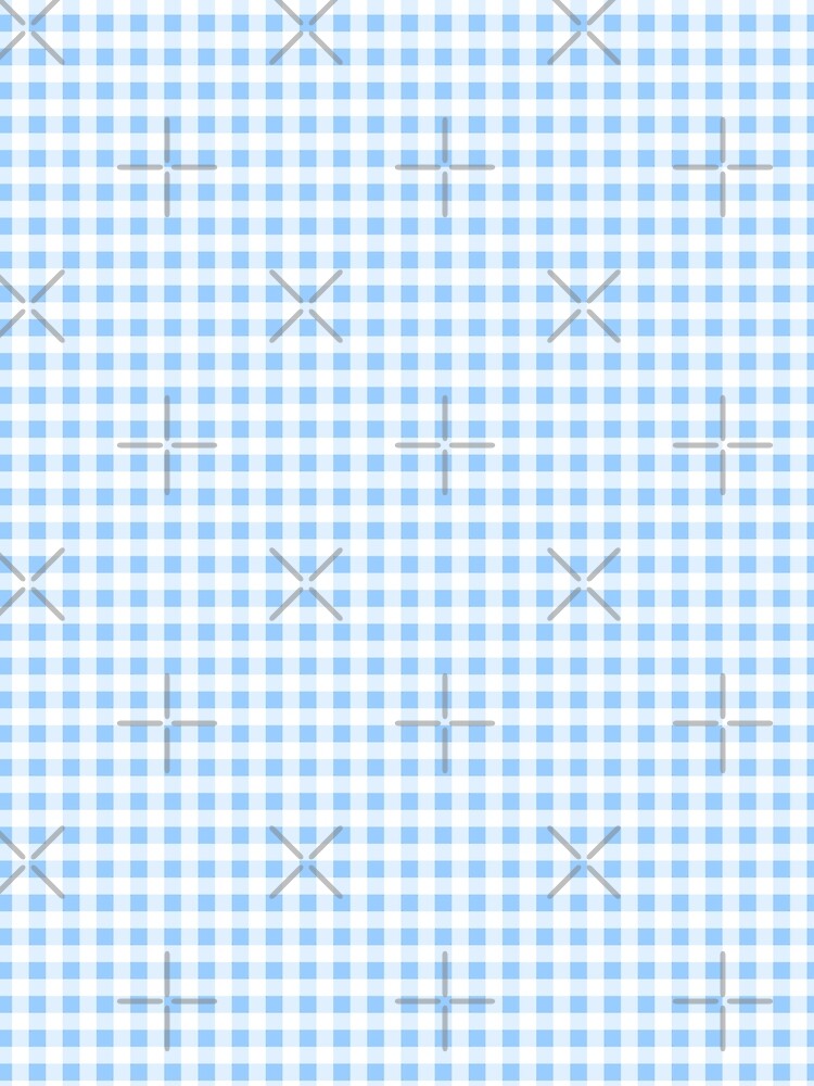 Gingham Pattern Light Blue White by Pinkdeer Designs