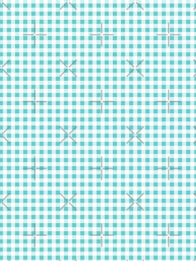 Gingham Pattern Mint Green White by Pinkdeer Designs