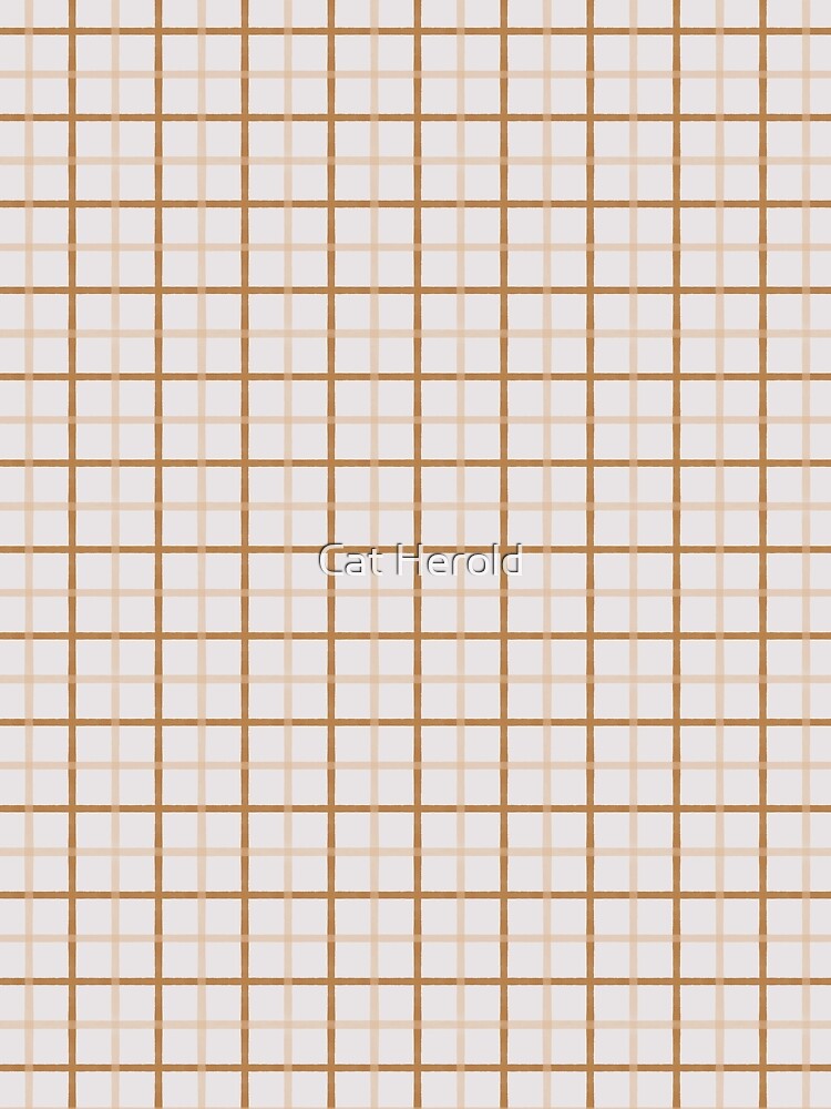 Gingham Thin Stripe - Butterscotch by Cat Herold