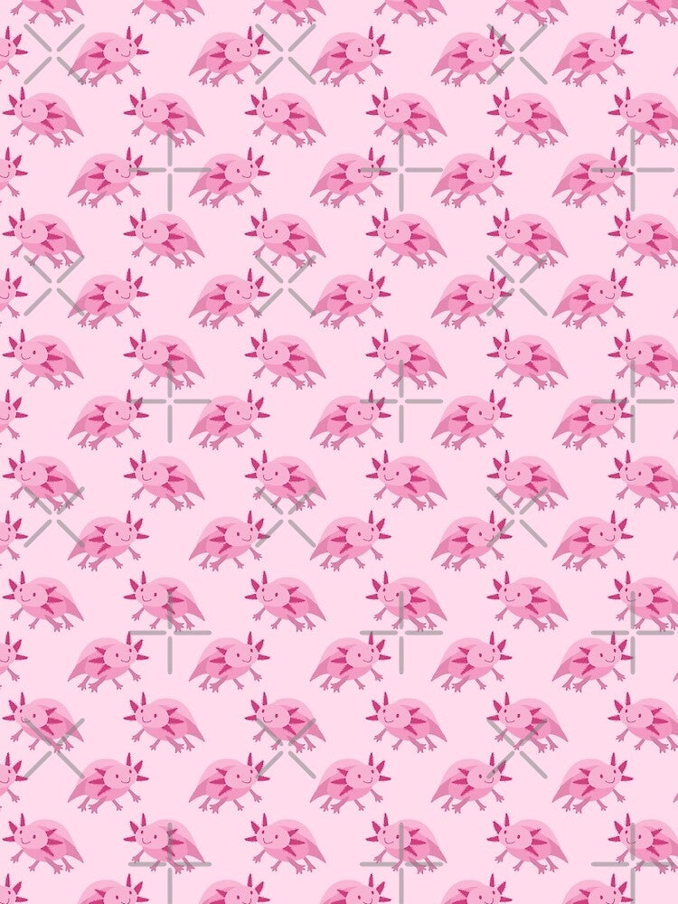 Pink Albino Axolotl Pattern by SaradaBoru