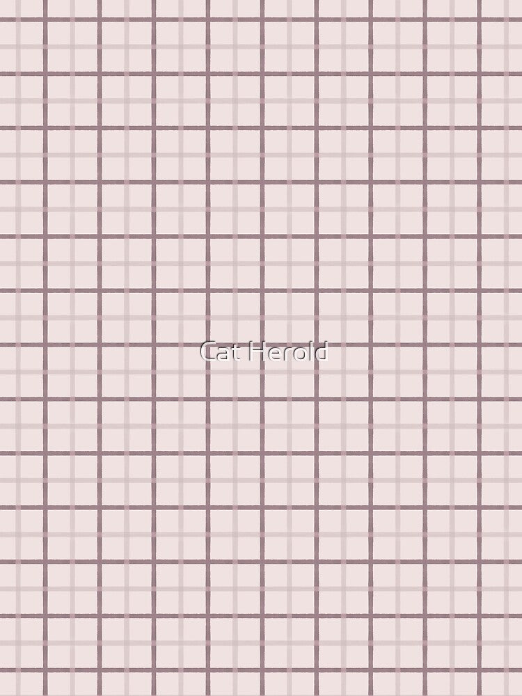 Gingham Thin Stripe - Mauve by Cat Herold