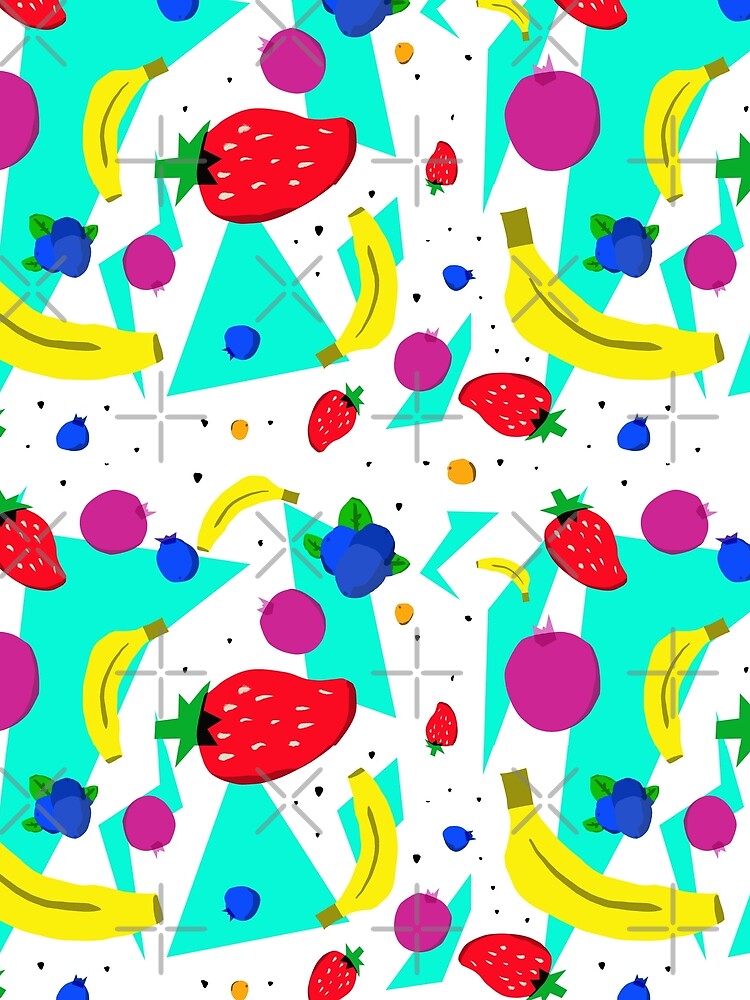 Cute colorful retro fruit pattern by MadeByStorm