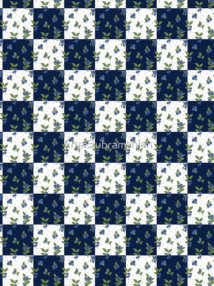 Blueberry Checkered Charm: A Taste of Sweetness and Retro Charm in Every Checkered Square by AryaSubramanian