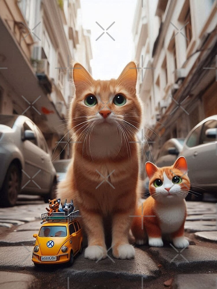 street cats with cars by Shubatdesigns
