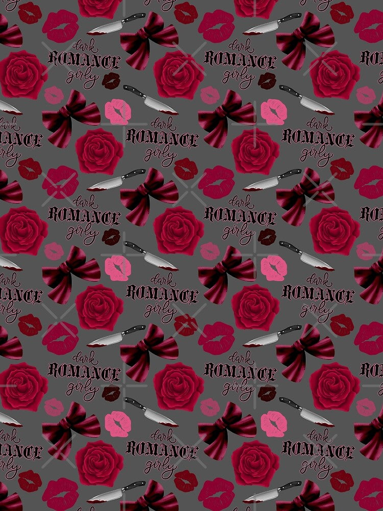 Dark Romance Girly Bookish Pattern by serafineaandd