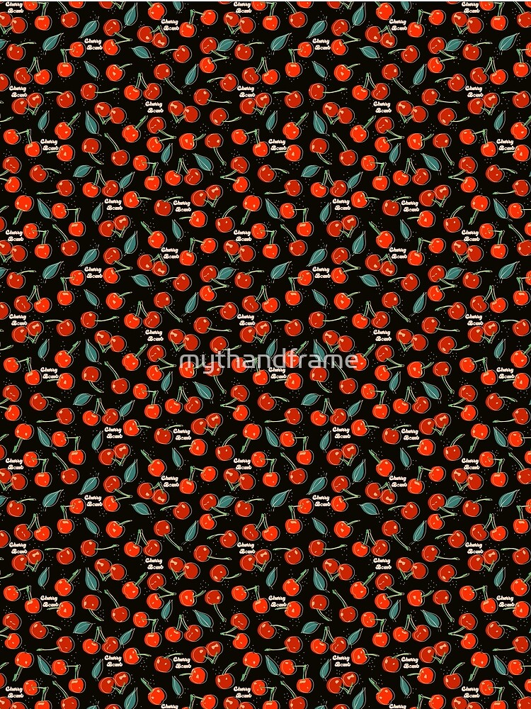 Cherry Cherries Cherry Bomb Illustration Summer Fruit Pattern by mythandframe