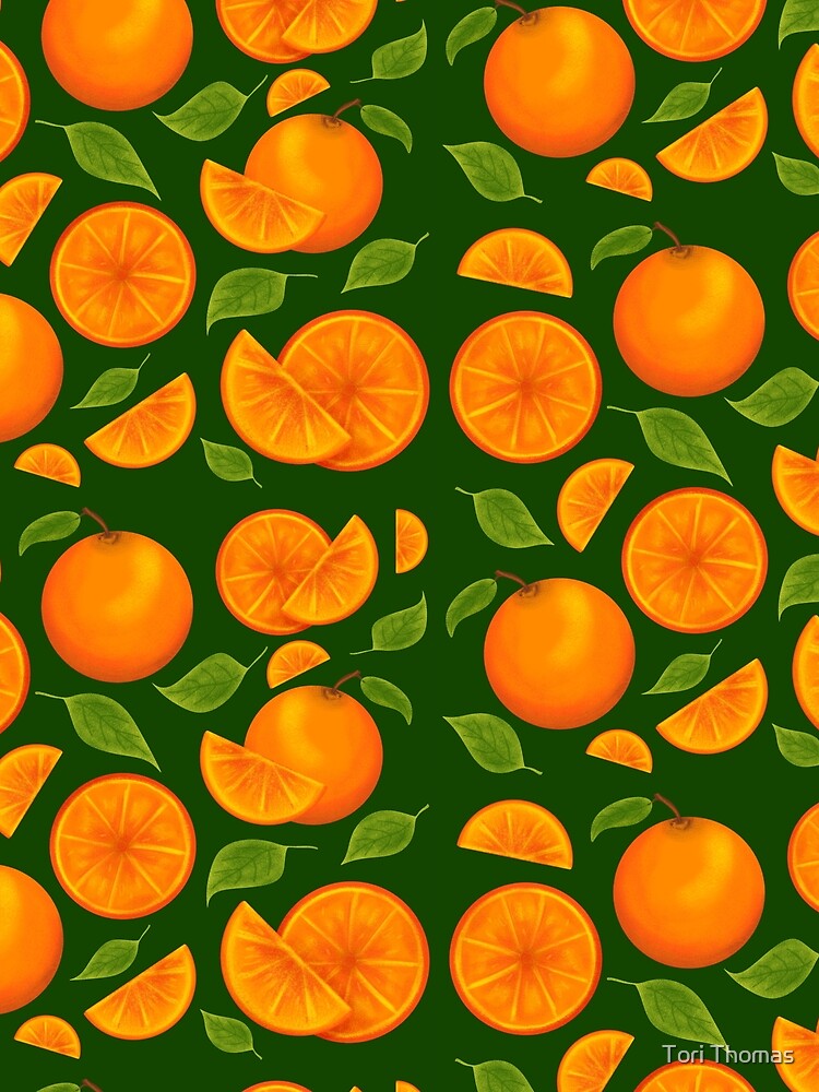 Ornate Orange Dream Pattern by Tori Thomas