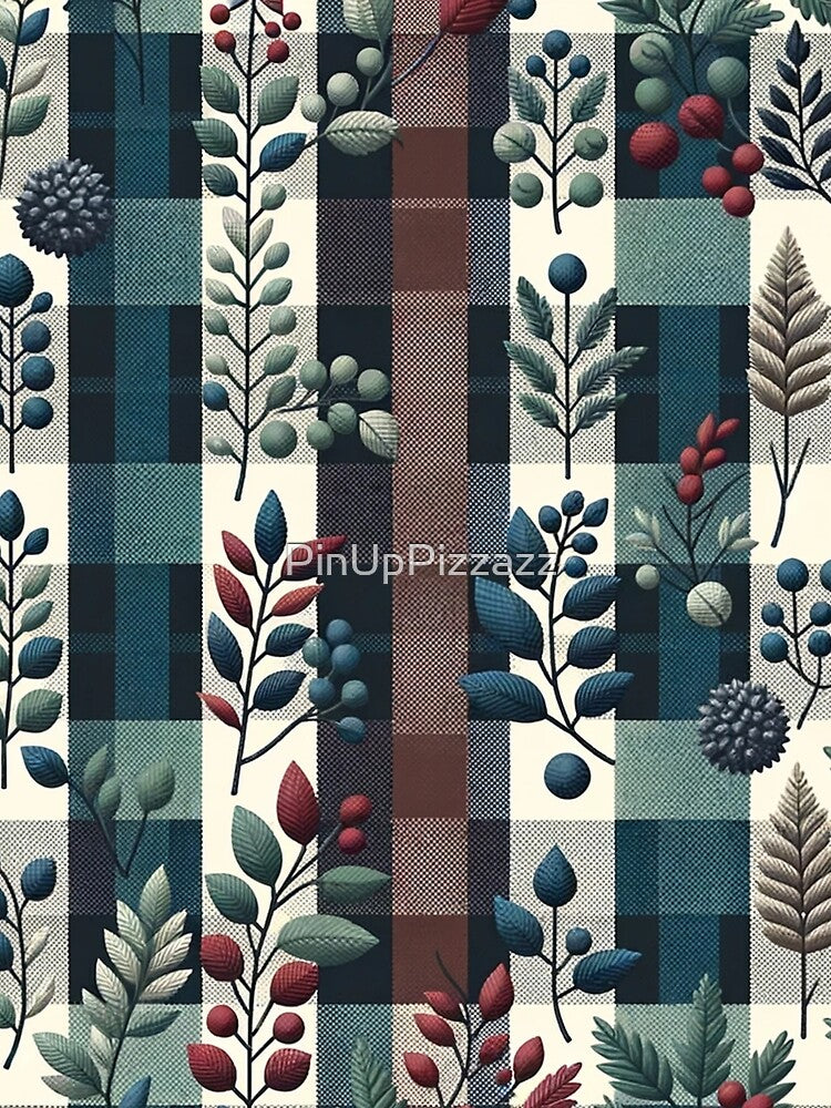 Winter-Inspired Checkered Print Pattern by PinUpPizzazz