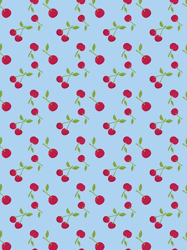 cute Cherry RetroBlue by kristinedesigns