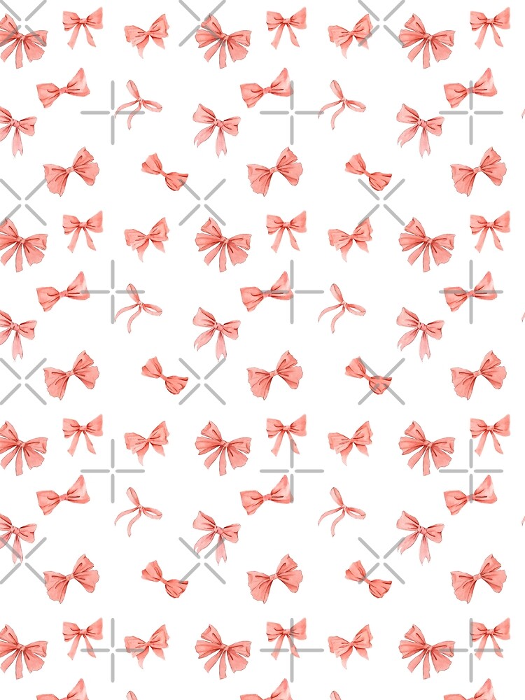 Cute aesthetic Pink Ribbon art Pattern by Smuchie