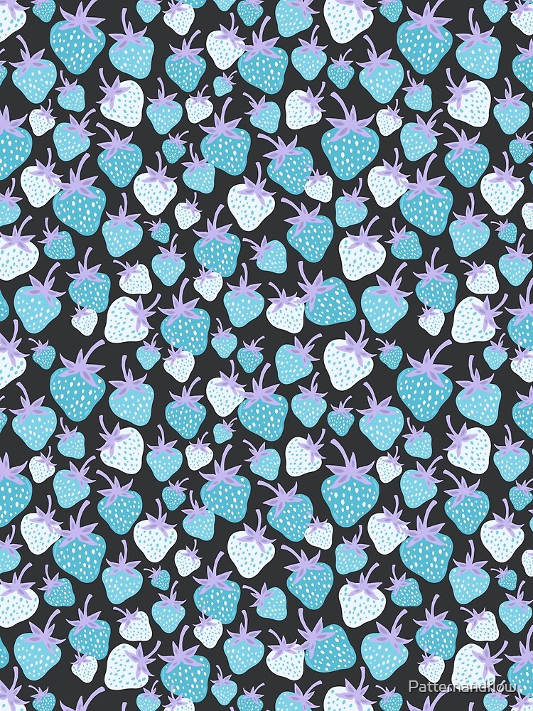 Strawberry Fields Berry Blue Scatter by Patternandflow