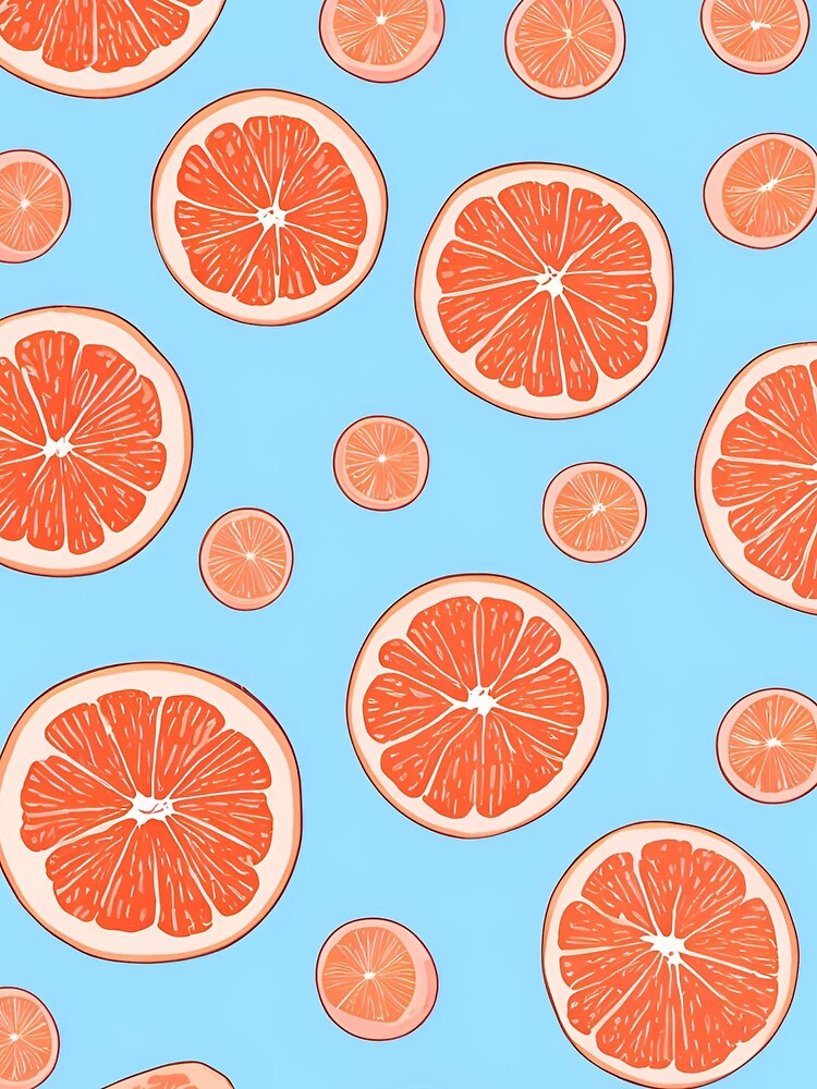 Grapefruit pattern by Purple Fabric