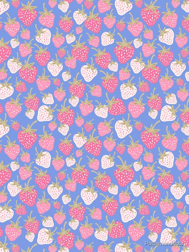 Strawberry Fields Purple Berry Picnic Scatter by Patternandflow