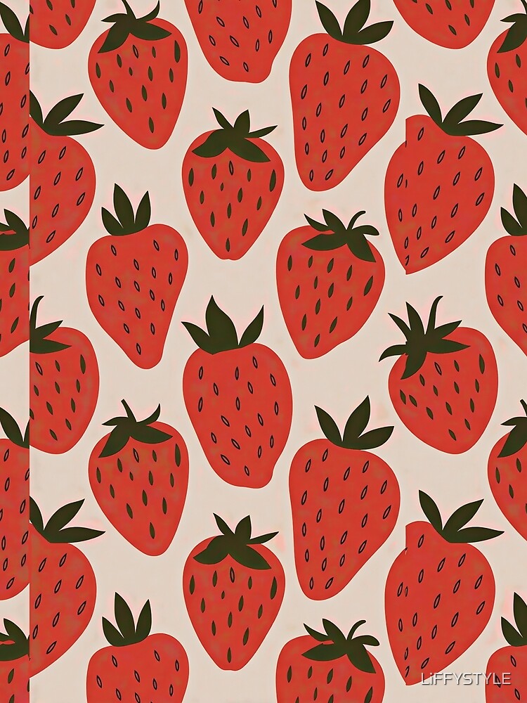 Vintage Red Strawberry Pattern by LiFFYSTYLE