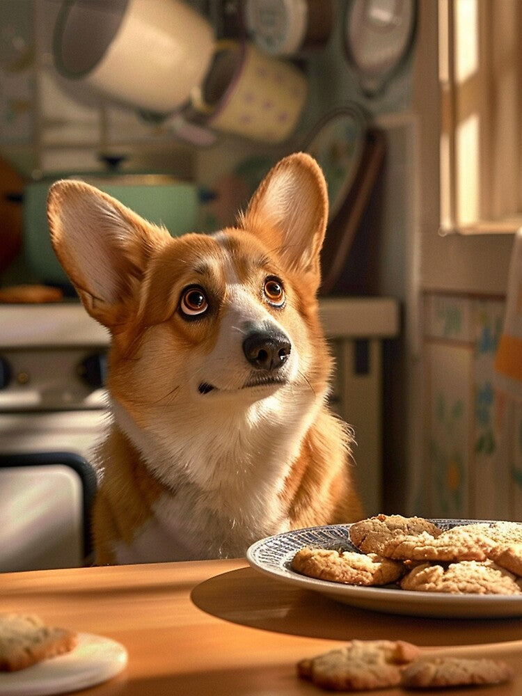 Corgi dog wants food by CorgiCuddle