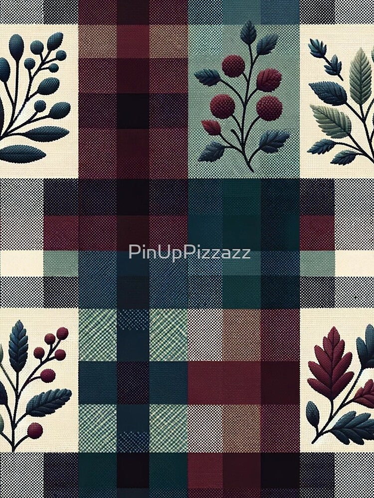 Winter-Inspired Gingham Print Pattern by PinUpPizzazz