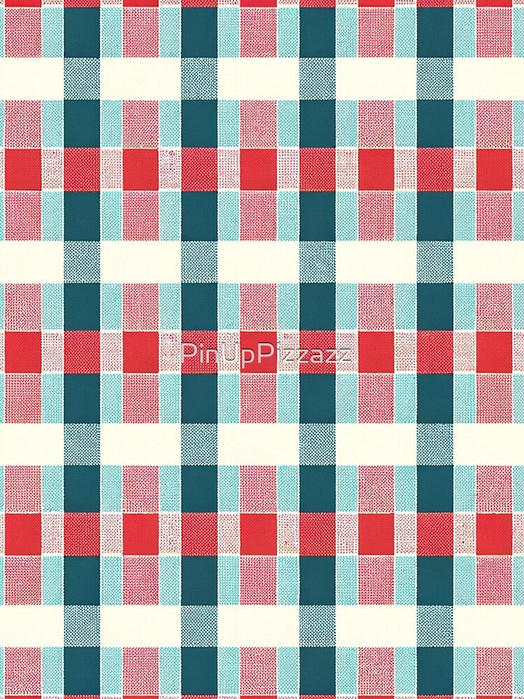 Multi-Colored Gingham Print Pattern by PinUpPizzazz