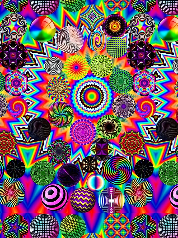 Psychedelic Rainbow Optical Illusion Pattern by Peac7e