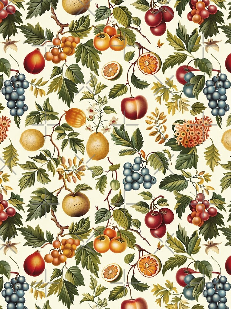 Vintage Botanical Fruit Pattern by HasHs