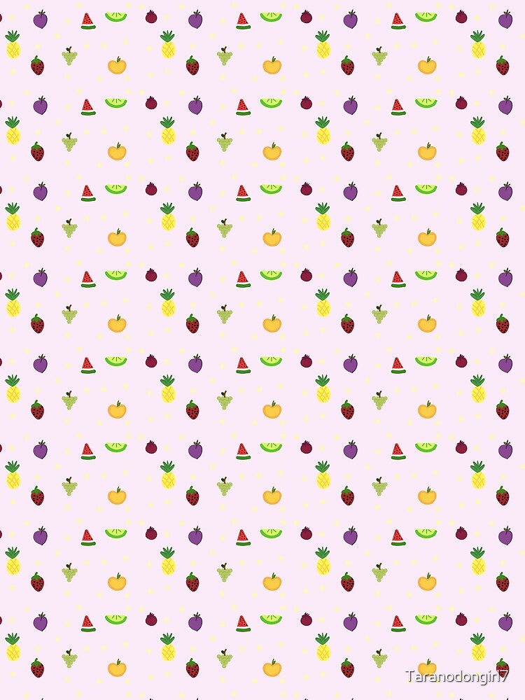 Pink Retro Polka Fruit Pattern by Taranodongirl7