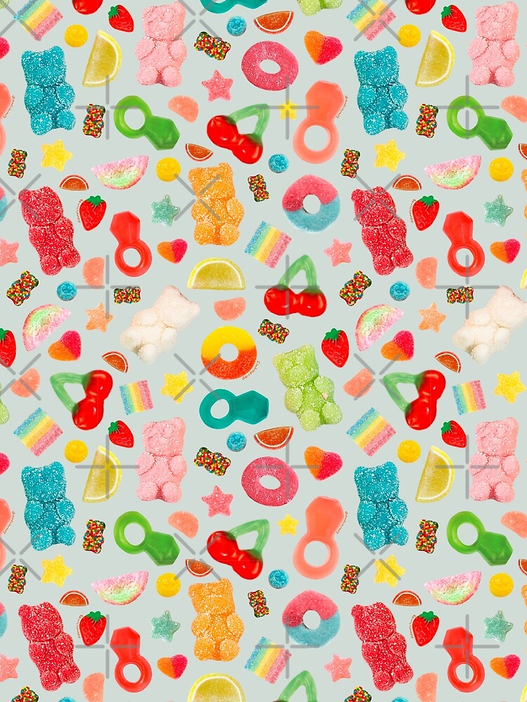 Candy Print in Blue by doodlebymeg