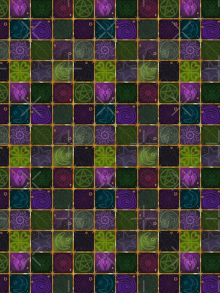 Whimsigoth Garden Tiles - Gold by Neon-Harvest