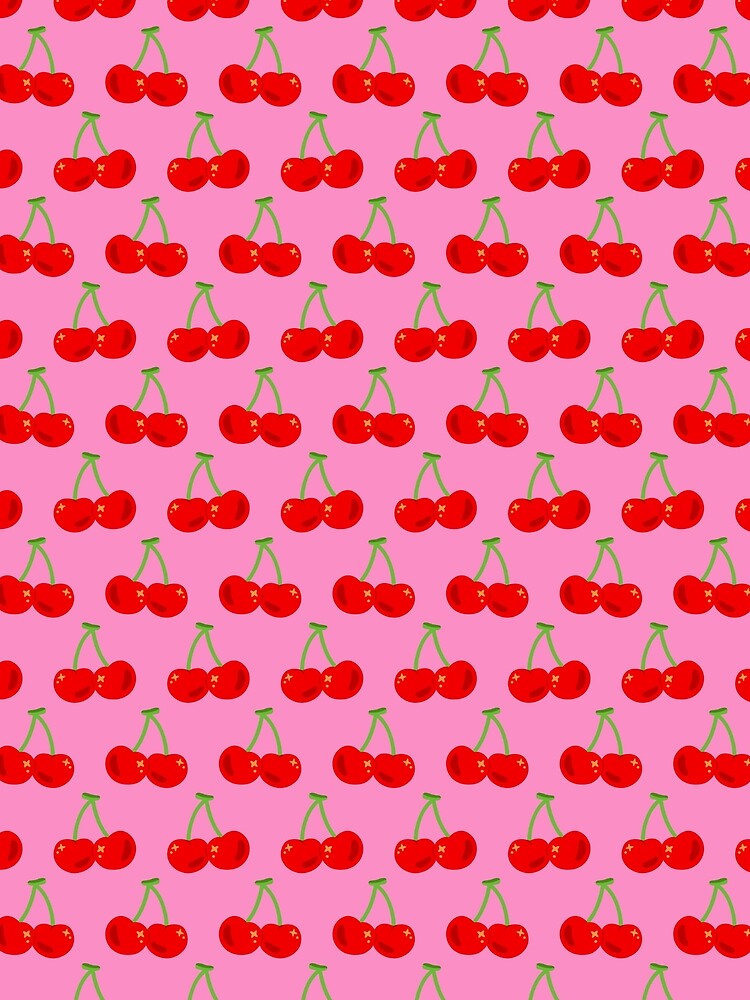 Funky Cherry Pink Pattern by Kusaka.art