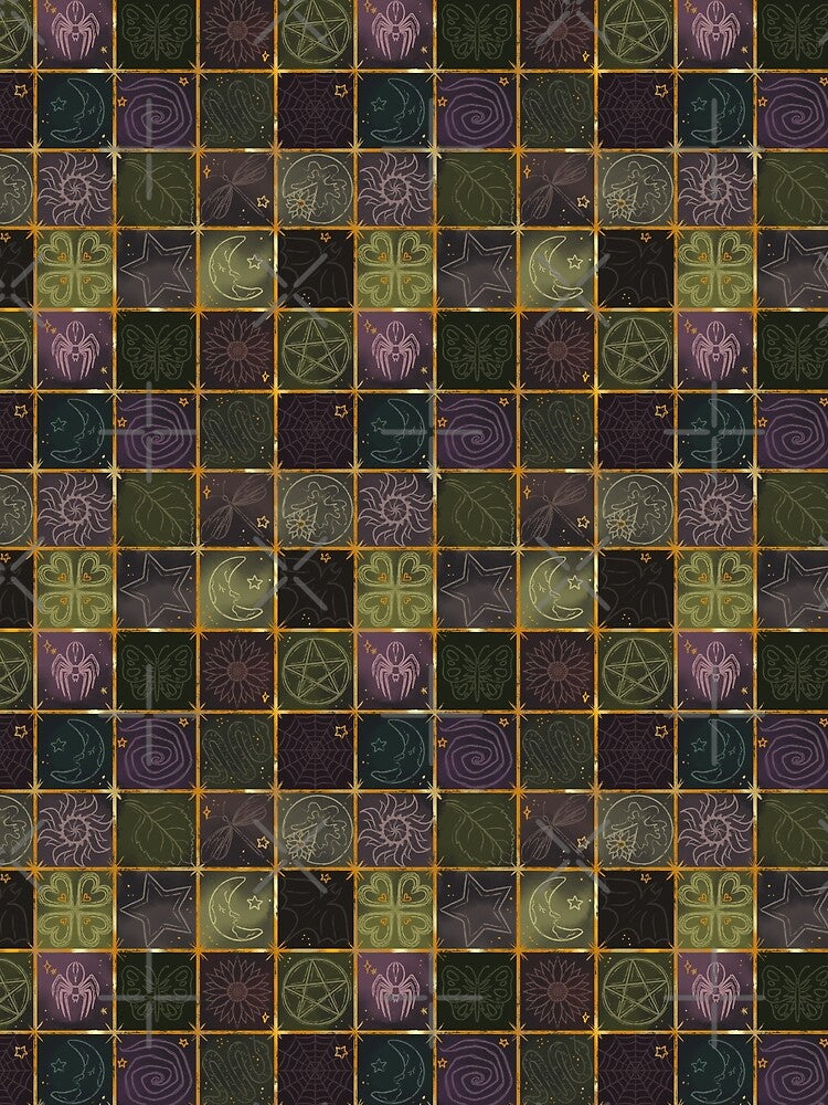 Whimsigoth Garden Tiles - Sepia by Neon-Harvest