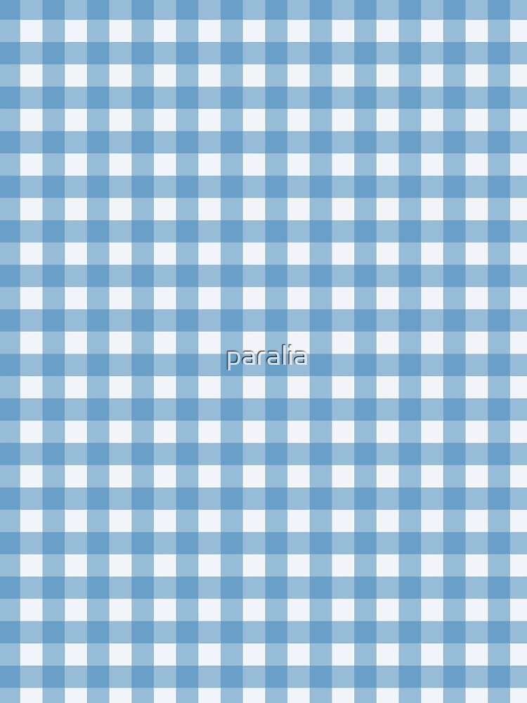 Blue Gingham Check Pattern by paralia