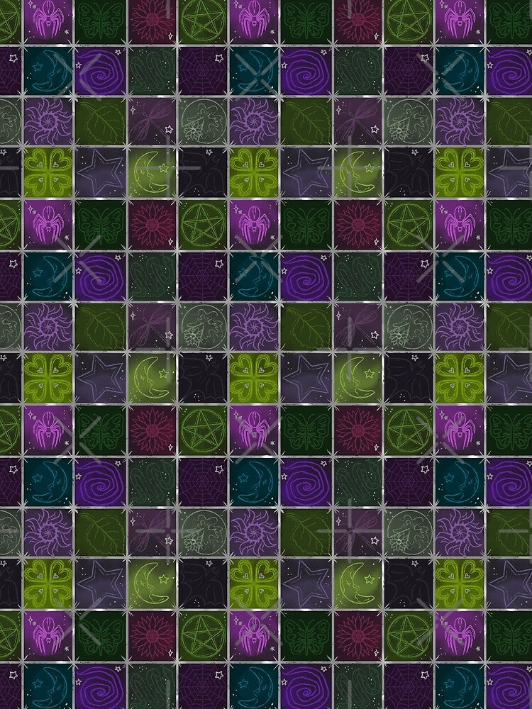 Whimsigoth Garden Tiles - Silver by Neon-Harvest