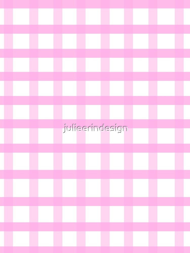 Pink Gingham Plaid Tartan by Julie Erin Designs
