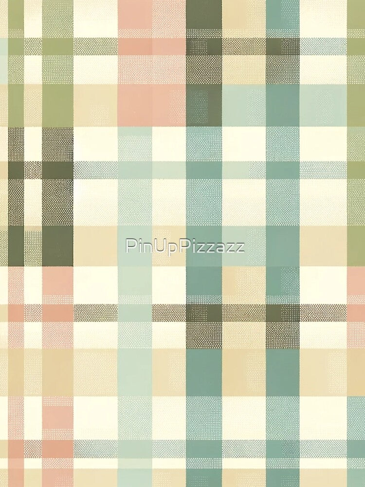 Summer Color Inspired Gingham (Checkered) Pattern Print by PinUpPizzazz
