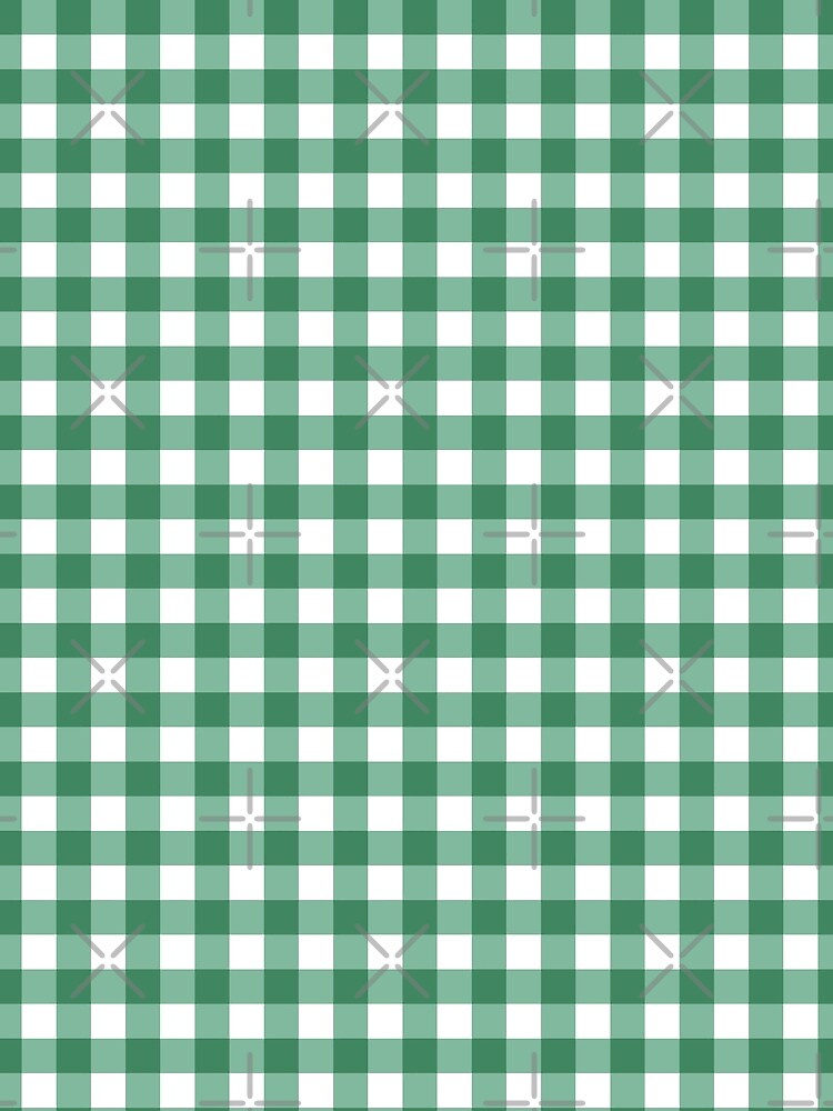 Fresh Sage Forest Green Gingham Checkered Pattern by velvetearth
